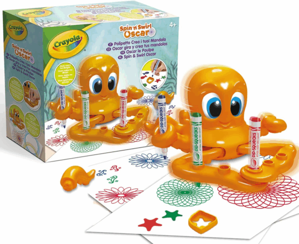 Pulpo oscar gira y crea tus mandalas crayola