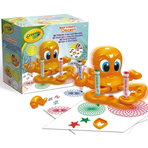 Pulpo oscar gira y crea tus mandalas crayola