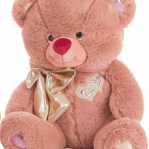 Oso Rosa Lazo Dorado 32 cm LLopis