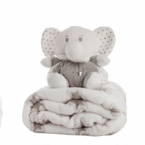 Elefante Gris con Manta 90x75 cm LLopis