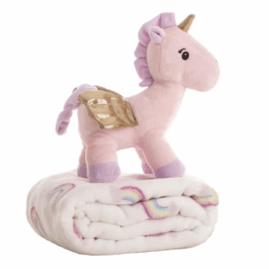 Unicornio Rosa con Manta 90x75 cm LLopis