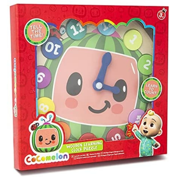 Cocomelon Reloj de Madera Aprendizaje
