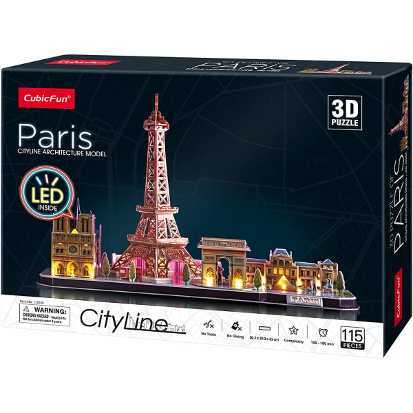 Puzzle 3D Paris Led Cubic Fun