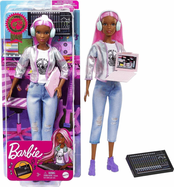 Barbie Mulata Pelo Rosa Producta de Musica Mattel GTN78