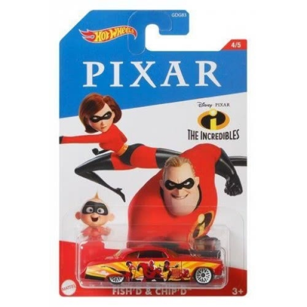 Coche Pixar Fus'd Chip'd Increibles Mattel GJV21