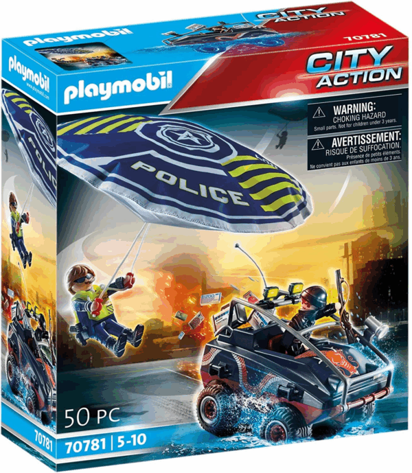 Policia Paracaidas Persecucion de Vehiculo Playmobil 70781