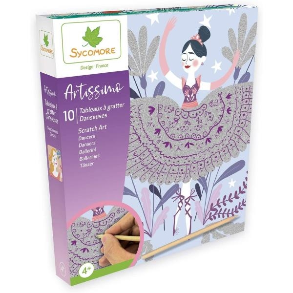 Cuadro Bailarinas sratch art artissimo sycomore