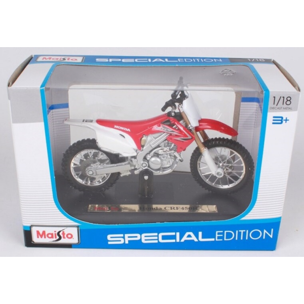 Moto Honda CRF450R escala 1:18 Maisto