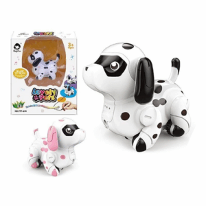 Perrito manchas rosas sigue el camino lovely pets