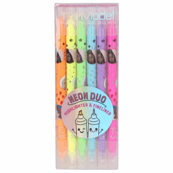 Set Duo Neon con Marcador y Puntafina Top Model
