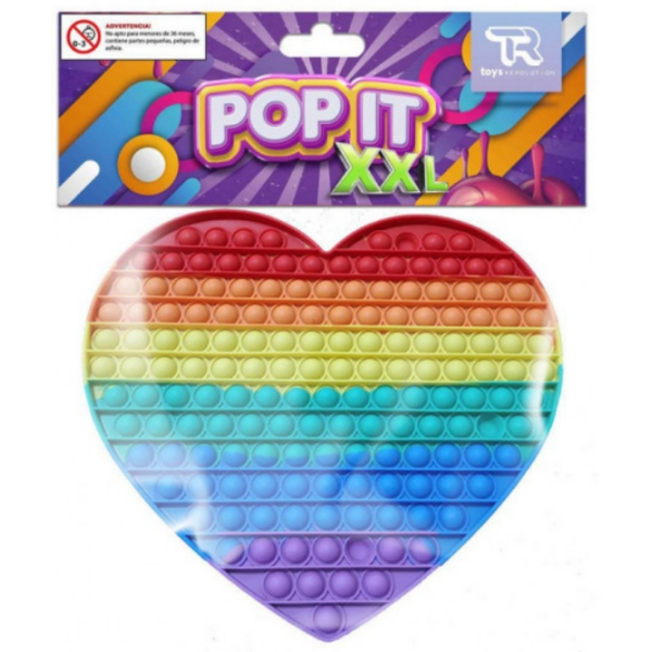 Pop it xxl corazon colores vivos