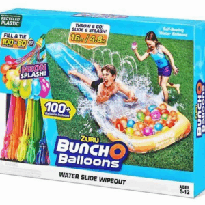Pista hinchable Bunch0 con globos de agua neon