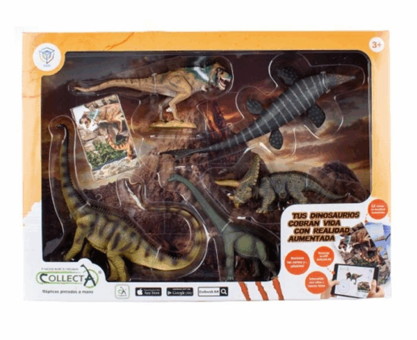 Pack Prehistoricos 5 unidades con Cartas Deqube