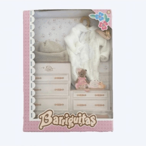 Barriguitas Conjunto Vestido Punto Blanco Famosa