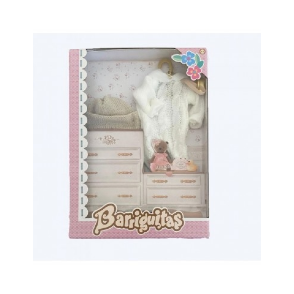 Barriguitas Conjunto Vestido Punto Blanco Famosa