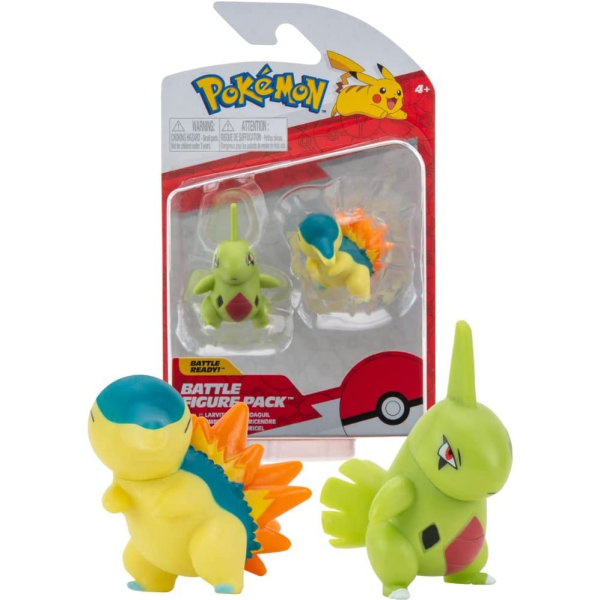 Larvitar + Cyndaquil Pokemon Pack 2 Figuras