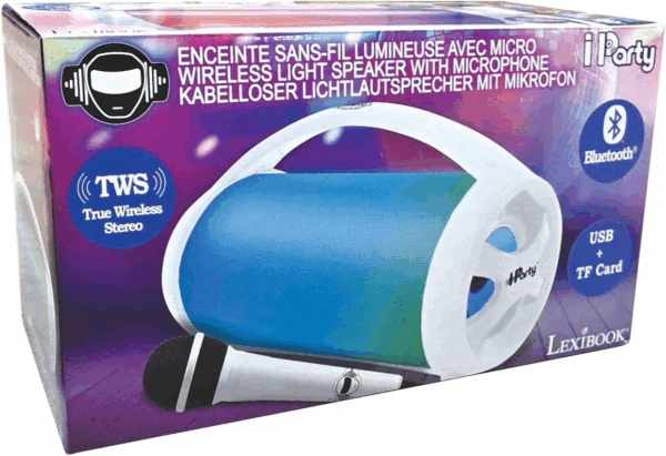 Altavoz Bluetooth Portatil y Luminoso Lexibook