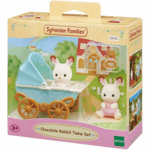Sylvanian Families - Set de cochecito gemelar Cabe y Breeze Chocolate - 05432 Epoch