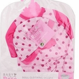 Pijama Rosa con Topos para Muñecas de 40-45 cm