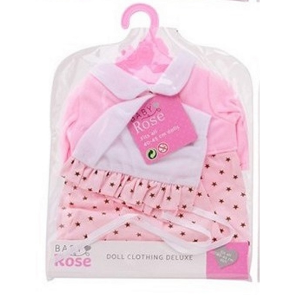 Vestido Rosa con Estrellas para Muñecas de 40-45 cm