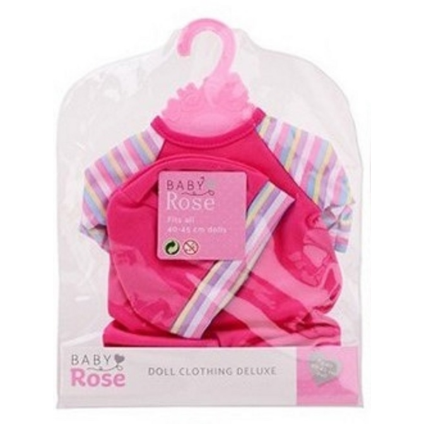 Ropita Rosa y Rayas para Muñeca de 40-45 cm