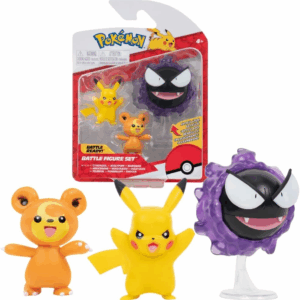 Pack 3 Figuras Pokemon Picachu Teddiursa Gastly