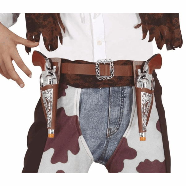 Cartuchera Doble con Pistolas 20 cm Guirca