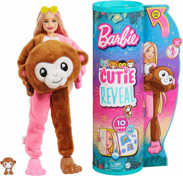 Barbie Cutie Reveal Jungla Mono Mattel HKR01