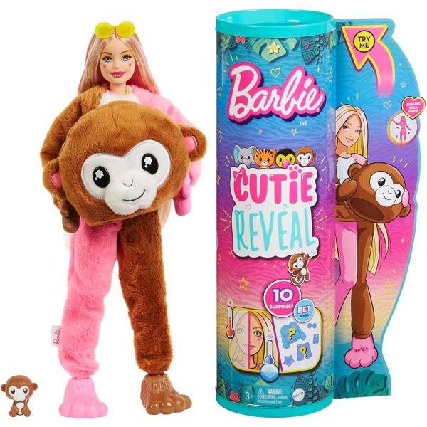Barbie Cutie Reveal Jungla Mono Mattel HKR01
