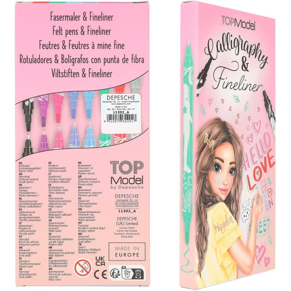 Set de Caligrafia y Rotuladores Top Model Depesche