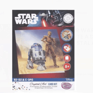 Tarjeta Postal R2-D2 y C-3PO Crystal Art Craft Buddy