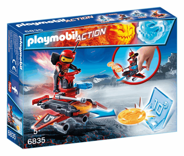 Androide de fuego con lanzador playmobil 6835