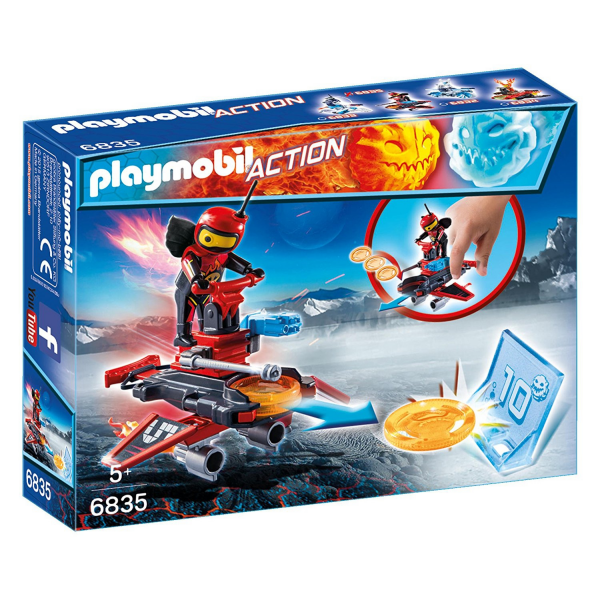 Androide de fuego con lanzador playmobil 6835