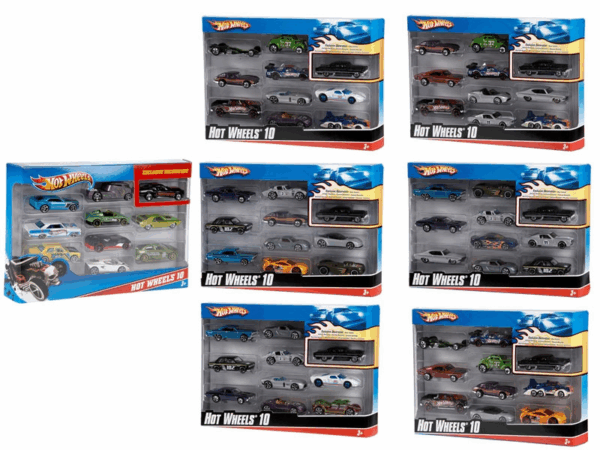 Hot Wheels Pack 10 Cochea Modelos Surtidos Mattel
