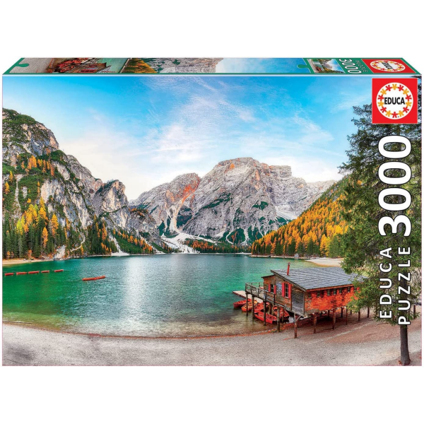 Puzzle 3000 Lago Braies en Otoño Educa 19281