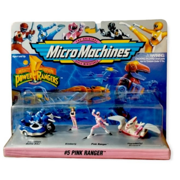 Micro machines power rangers 5 ranger rosa, Famosa