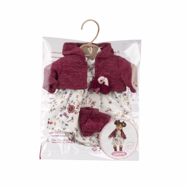 Vestido Muñeca 33 cm Estampado Flores Llorens V9-33146
