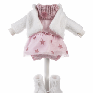 Vestido Muñeca 35 cm Vestido Tul Rosa Estrellas Llorens V9-53542