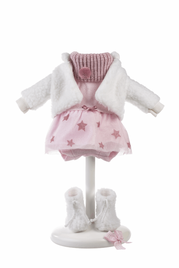 Vestido Muñeca 35 cm Vestido Tul Rosa Estrellas Llorens V9-53542
