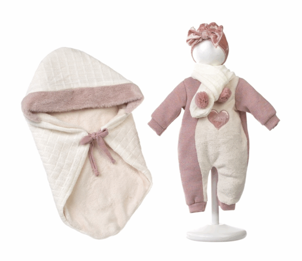 Set Vestido Muñeca 42 cm y Complemento de Arrullo Llorens V9-74008