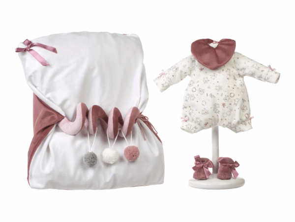 Set Vestido Muñeca 42 cm y Complemento Cojin Parque Llorens V9-74026