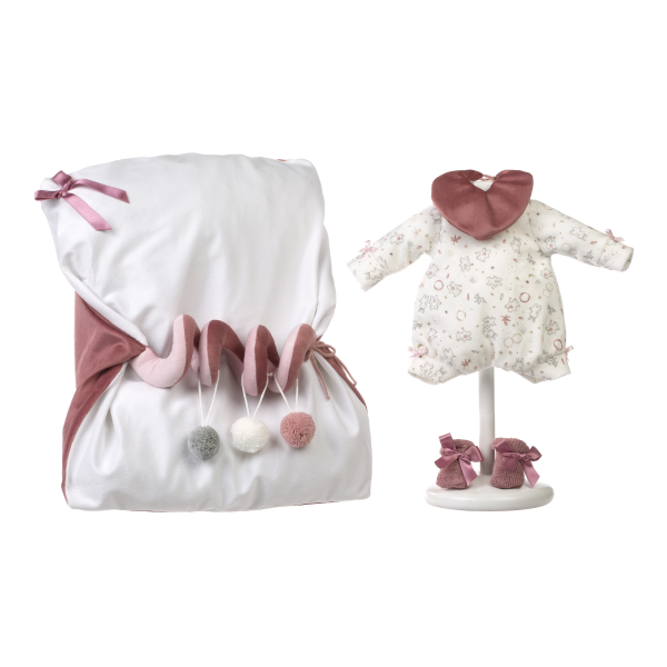Set Vestido Muñeca 42 cm y Complemento Cojin Parque Llorens V9-74026