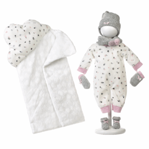 Set Vestido Muñeca 43 cm y Complento Arrullo con Cojin Llorens V9-84336