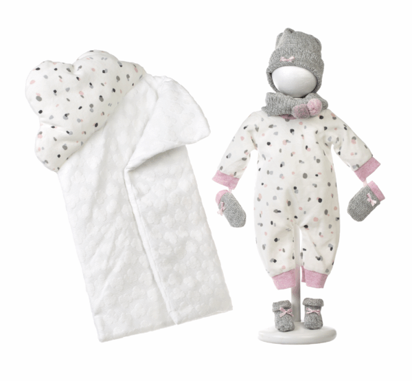 Set Vestido Muñeca 43 cm y Complento Arrullo con Cojin Llorens V9-84336