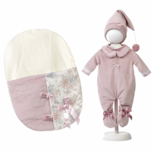 Set Vestido Muñeca 44 cm y Complemento de Saquito Llorens V9-84450