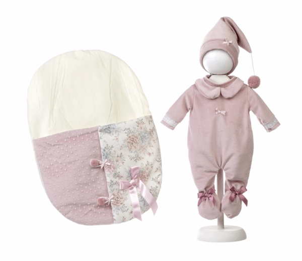 Set Vestido Muñeca 44 cm y Complemento de Saquito Llorens V9-84450