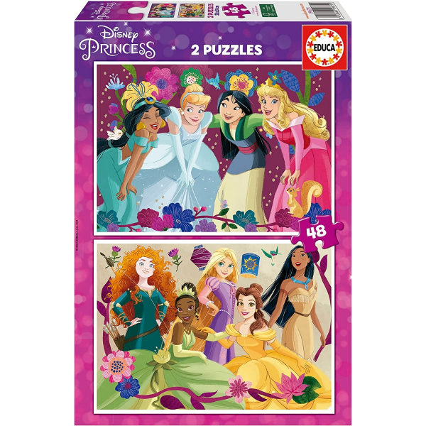 Puzzle 2x48 Princesas Disney Educa 1975