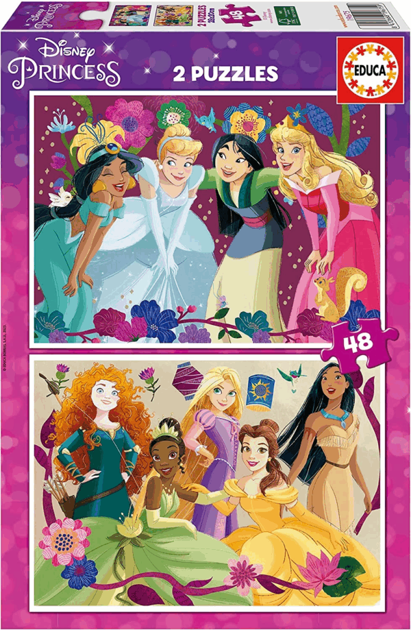 Puzzle 2x48 Princesas Disney Educa 1975