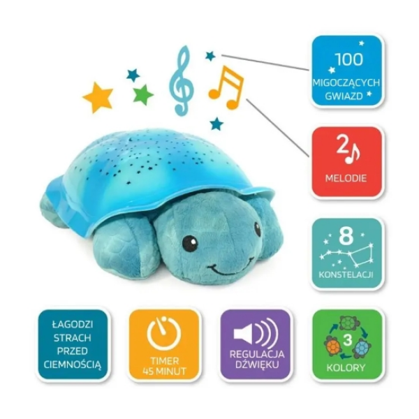 Cloud-b Twinkling Twi light Turtle Aqua luz y musica.