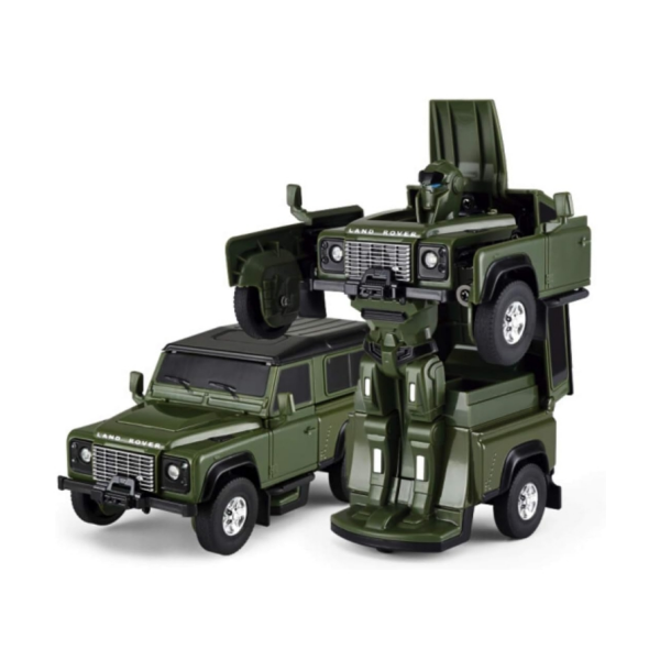 Transformer Land Rover Defender color verde Rastar esc 1:32